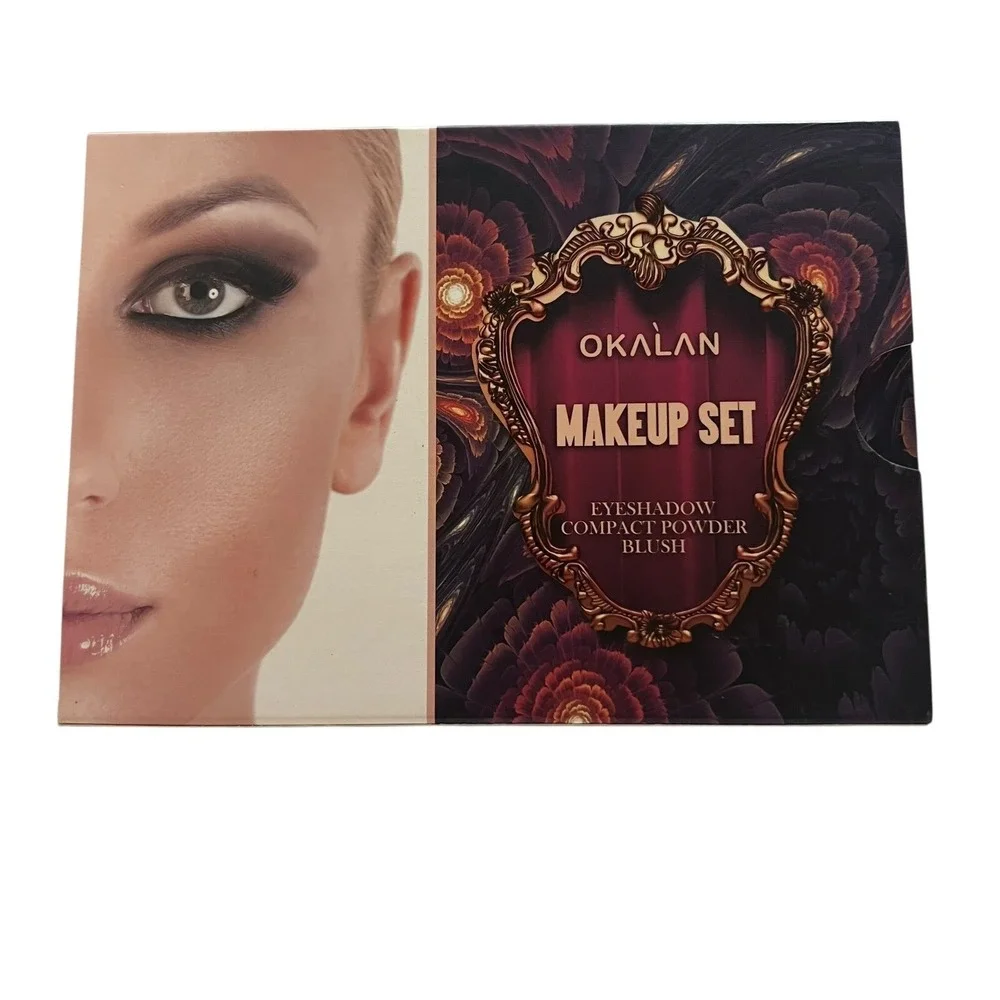 Okalan Makeup Set Eyeshadow Compact Powder Blush Palette Cosmetic Kit‎ B